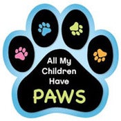 Image of "All My Children Have Paws" Car Magnet