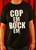 Image of CopEmNRockEm Men's Signature Tee (Black)