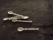 Image of BALL HAND CARVED BONE SPOON