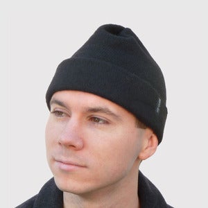 Image of Brainy Guy Beanie in Black Cashmere Knit