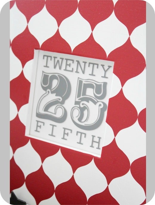 Image of 25/twenty fifth decal
