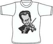 Image of Stephane Grappelli B&W Caricature T-Shirt