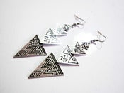 Image of Silver Triangle Earrings