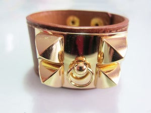 Image of Thick Brown Gold Cuff