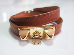 Image of Thin Brown Gold Bracelet