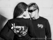 Image of Black long sleeve T-Shirt with original Hungry Ear Logo!