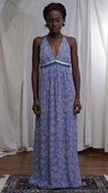 Image of Backless Halter Evening Dress