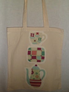 Image of Applique Shopper Tote Bag