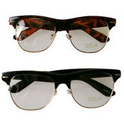 Image of Clear Wayfarer Glasses - Half Frames