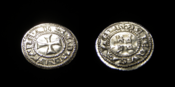 Image of King Baldwin of Jerusalem, Silver Denier, Crusades Type, "Kingdom of Heaven" (Reproduction/Replica)