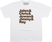 Image of GHETTO FAB DYNASTY TEE | WHITE / NAVY / YELLOW