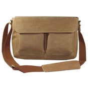 Image of Vintage Brown Handmade Genuine Crazy Horse Leather Messenger Bag (n491)