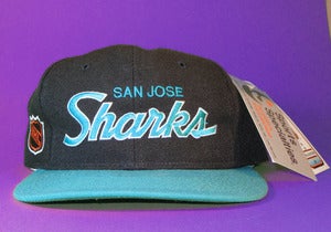 Image of *Sold Out* TISA San Jose Sharks Sports Specialties Script Snapback Hat