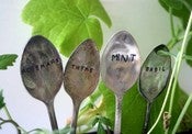 Image of Vintage Silverware Garden Marker - Mint