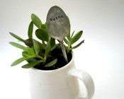 Image of Vintage Silverware Garden Marker - Thyme