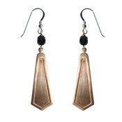 Image of Brass deco drop earrings
