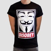 Image of Black Disobey Project V for Vendetta Tee