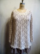 Image of vintage lace 2 layers tunic dress