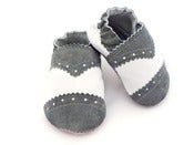 Image of Baby brogue - grey $44.00