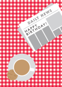Image of BIRTHDAY NEWS (TEA) Greeting Card