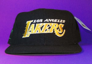 Image of ** SOLD OUT** TISA Lakers Gold Script Starter Snapback Hat