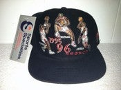 Image of VTG CHICAGO BULLS MICHAEL JORDAN 23 RODMAN PIPPEN DS TISA SCRIPT STARTER RARE SNAPBACK HAT CAP