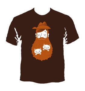 Image of Cat Beard T-Shirt - Dark Chocolate