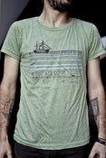 Image of Green Crew-neck Ship T-shirt