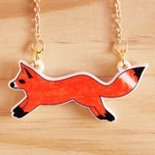 Image of Fox Charm Necklace - Gold or Silver
