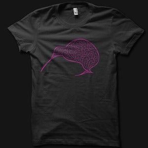 Image of Womens Koru Kiwi t-shirt - Black