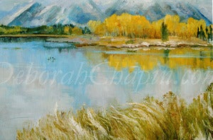 Image of Frosted Grass - Oxbow Bend, canvas giclée art print