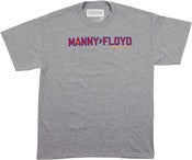 Image of "MANNY IS GREATER THAN FLOYD" TEE | GREY / RED / BLUE