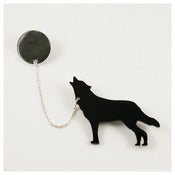 Image of Wolf & Moon Brooch *coming soon*