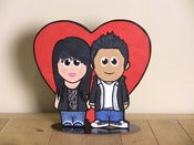 Image of Hand painted couples key rack