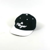 Image of Black and White Star Player Snapback