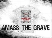 Image of AMASS THE GRAVE WHITE SHIRT WITH DESIGN