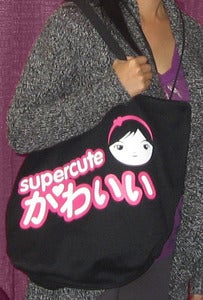 Image of Supercute Black Carry-All Tote