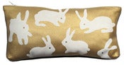 Image of Gold Rabbits Purse Large