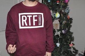Image of RTF RECORDS CREW NECK MAROON