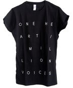 Image of *BACK IN STOCK* One Heart / Million Voices Tee // Black