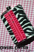 Image of Wild Child Cowgirl Canteen™ Animal print designer hip flask for women