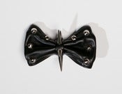 Image of Christopher Chaun "Knight II" Black Stud & Spike Leather Bow Tie 