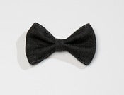 Image of Christopher Chaun "Chelsea Black" Raw Denim Bow Tie 