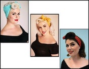 Image of ROCKABILLY GALS CHIFFON SCARF - 8 COLOURS