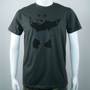 Image of BANKSY PANDA WITH GUNS T-SHIRT 