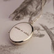 Image of oval locket necklace.....  {楕円ロケットのネックレス}