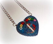 Image of Hold Fast Resin Heart Necklace