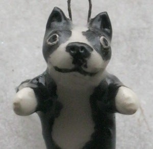 Image of Boston Terrier Angel Ornament