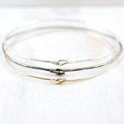 Image of mixed metal bangles set of three