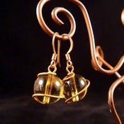 Image of Amber Bead Earrings